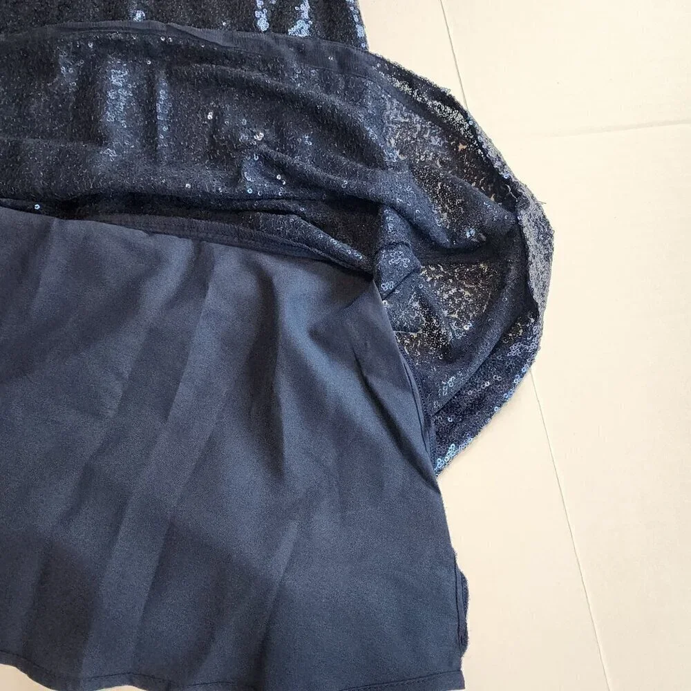 Gap Kids size XL/12 drop waist sequin dress Special occasion Holiday Blue